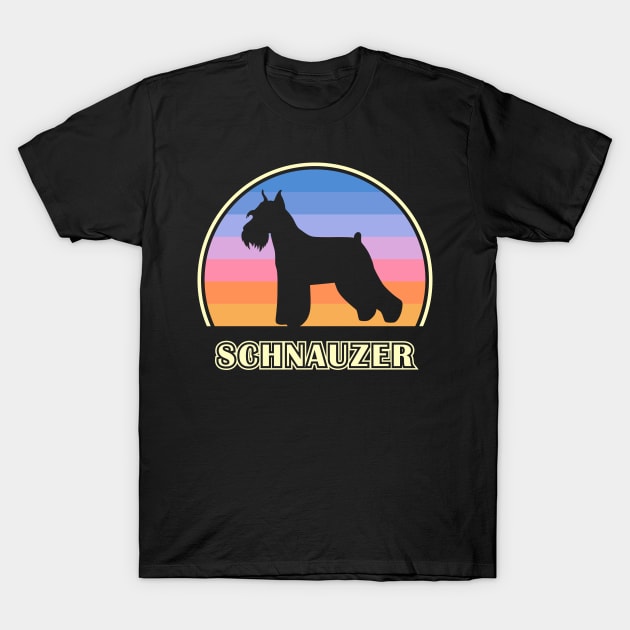 Schnauzer Vintage Sunset Dog T-Shirt by millersye